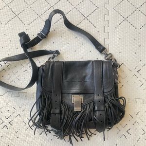 Proenza Schouler PS1 mini in black fringe
